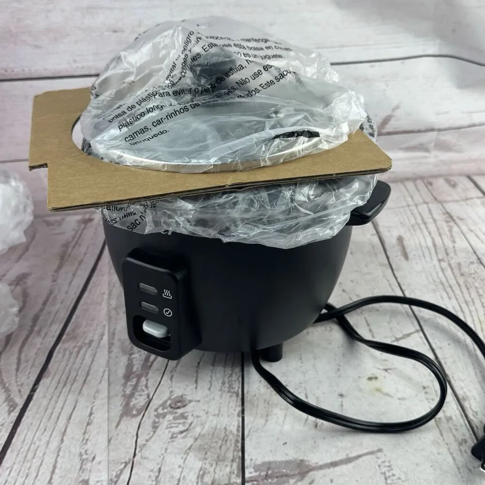 Oster 1 Liter Rice Cooker Steamer Black Nonstick Pot Measuring Cup